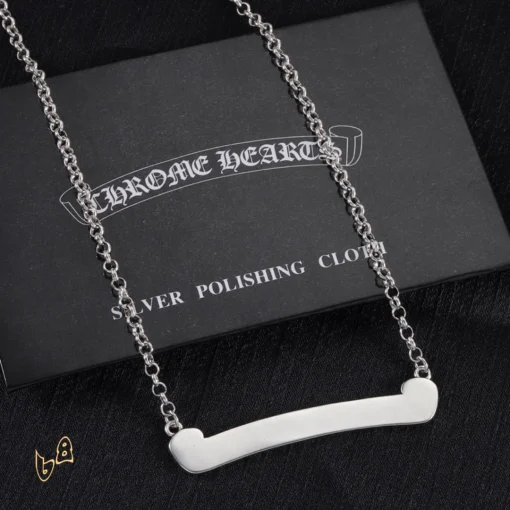 CH Scroll Label Chain Necklace - CH0019 - Image 3
