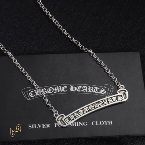 CH Scroll Label Chain Necklace - CH0019 - Image 2