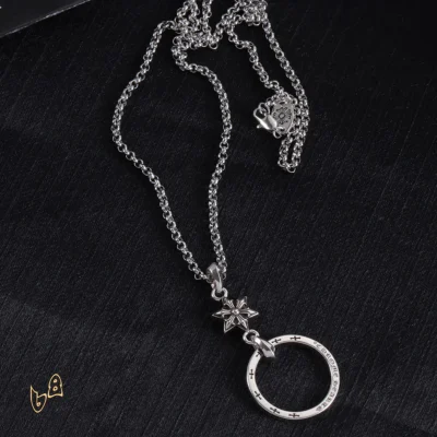 CH Circle Pendant Necklace - CH0023 - Silver 1
