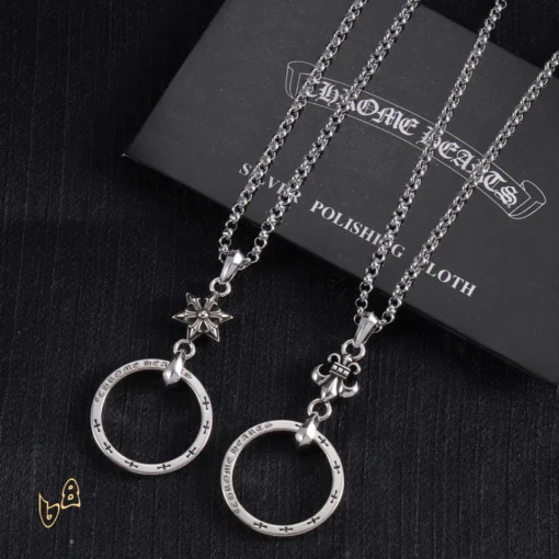 CH Circle Pendant Necklace - CH0023 - Image 2