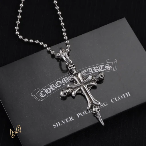 CH Cross Pendant Necklace - CH0027 - Image 3