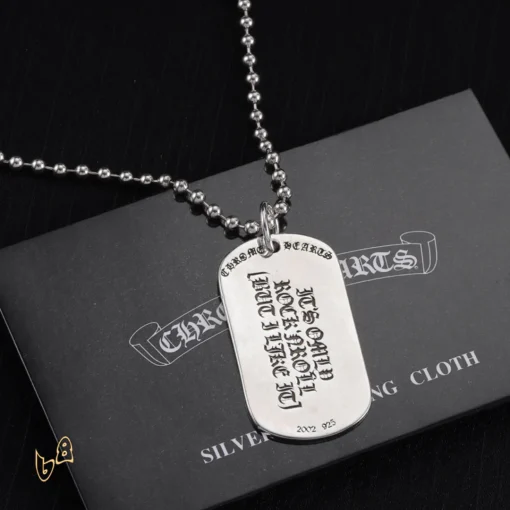 CH Tongue Square Pendant Necklace - CH0028 - Image 6