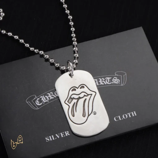 CH Tongue Square Pendant Necklace - CH0028 - Image 2