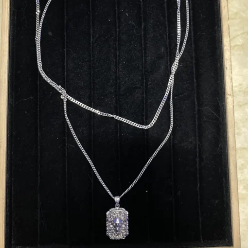 McQueen Engraved Skull Necklace - MC0005 - Image 2