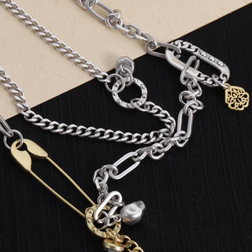 McQueen Safety Pin Necklace - MC0006 - Image 4
