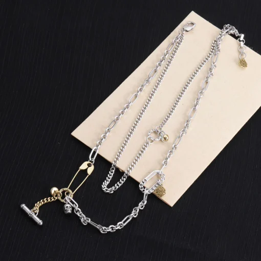 McQueen Safety Pin Necklace - MC0006 - Image 6