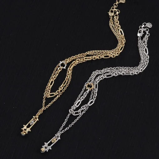 McQueen Safety Pin Necklace - MC0007 - Image 6