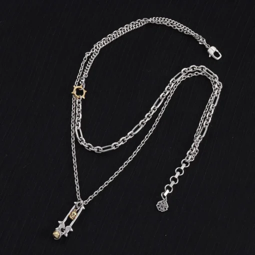 McQueen Safety Pin Necklace - MC0007 - Image 5