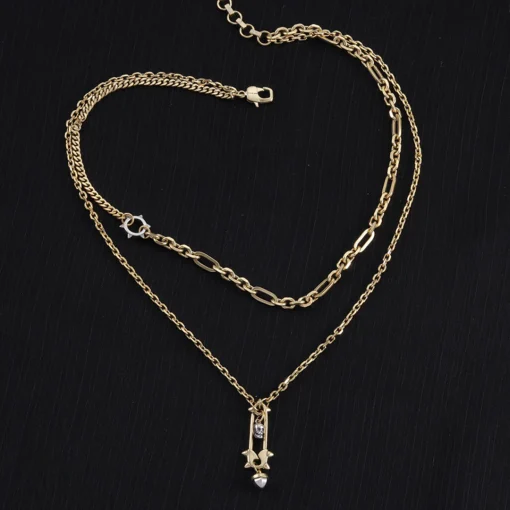 McQueen Safety Pin Necklace - MC0007