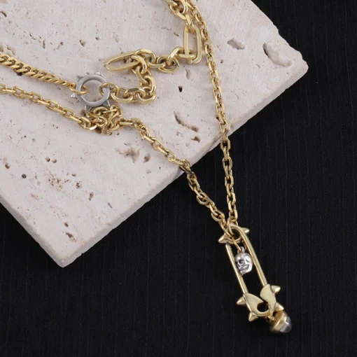 McQueen Safety Pin Necklace - MC0007 - Image 4