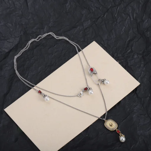 McQueen Skull Pendant Necklace - MC0010 - Image 2