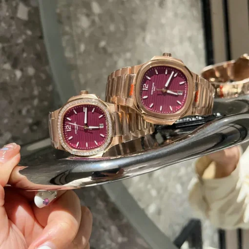 PP Nautilus 7010/1R-013 Purple Rose Gold Diamond Bezel - PP0002 - Image 10