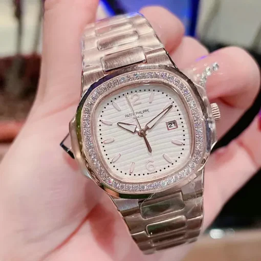 PP Nautilus 7010/1G Rose Gold Diamond Bezel Custom - PP0003 - Image 3