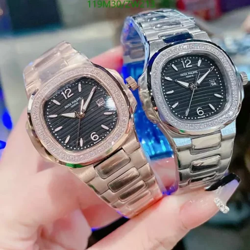 PP Nautilus 7010/1G Rose Gold Blue Navy Dial Diamond Bezel Custom - PP0006 - Image 6