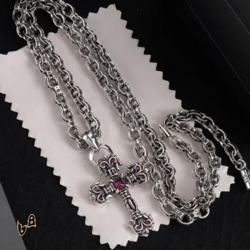 CH Cross Pendant Necklace - CH0037 - Image 7