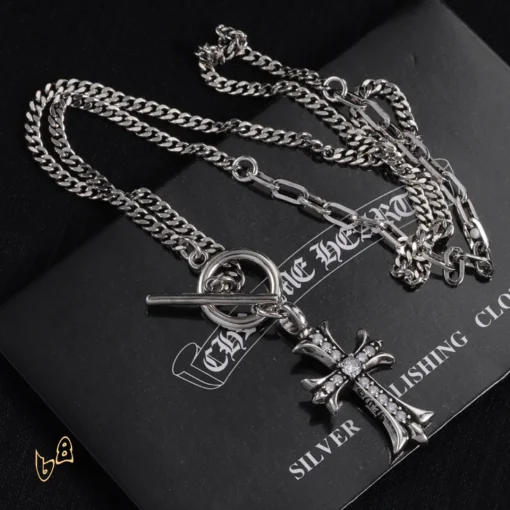 CH Cross Pendant Necklace - CH0040 - Image 2