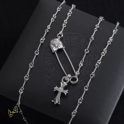 CH Pin & Cross Pendant Necklace - CH0041