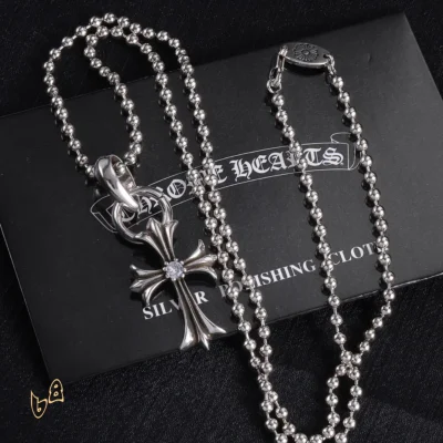 CH Cross Pendant Necklace - CH0044 - Silver