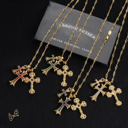 CH Cross Pendant Necklace - CH0046 - Image 6