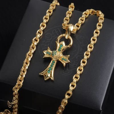 CH Cross Pendant Necklace - CH0047 - Green