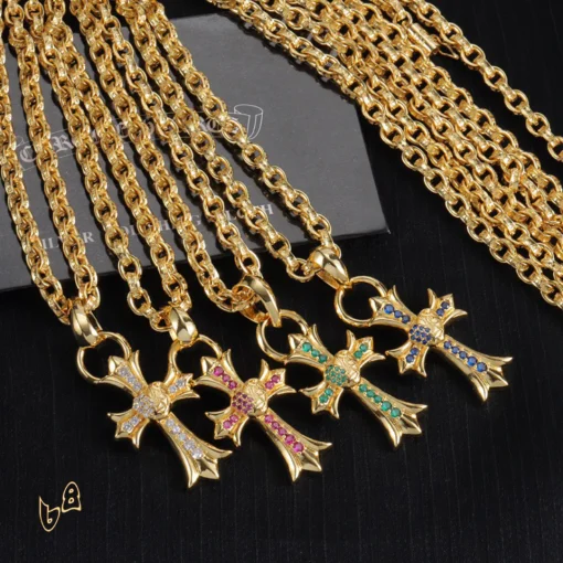 CH Cross Pendant Necklace - CH0047 - Image 3