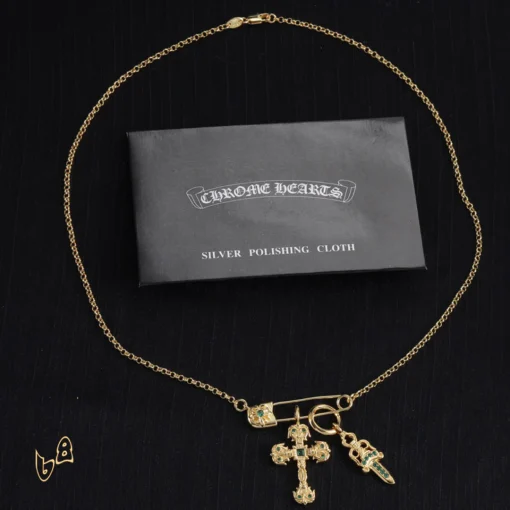 CH Cross Pendant Necklace - CH0051 - Image 2