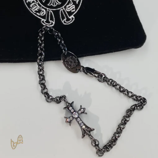 CH Black Cross Bracelet - CH0058 - Image 3