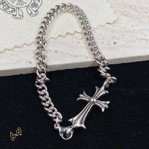 CH Silver Cross Bracelet - CH0060 - Image 4