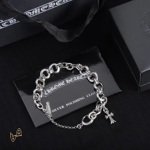 CH Silver Chain Link Bracelet - CH0066 - Image 2