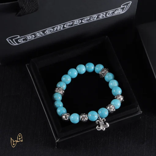 CH Beaded Cross Flower Bracelet - CH0071 - Image 2