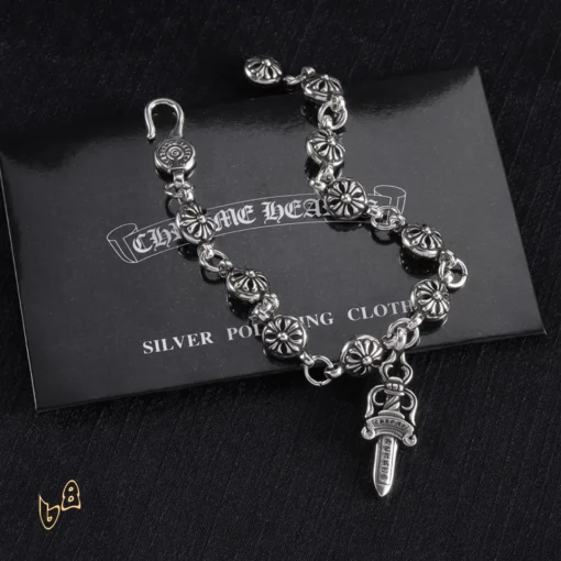 CH Cross Flower Ball Bracelet  - CH0072 - Image 3