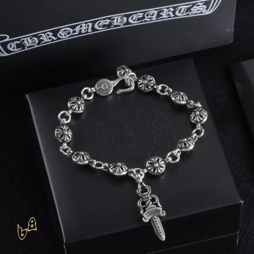CH Cross Flower Ball Bracelet  - CH0072 - Image 4