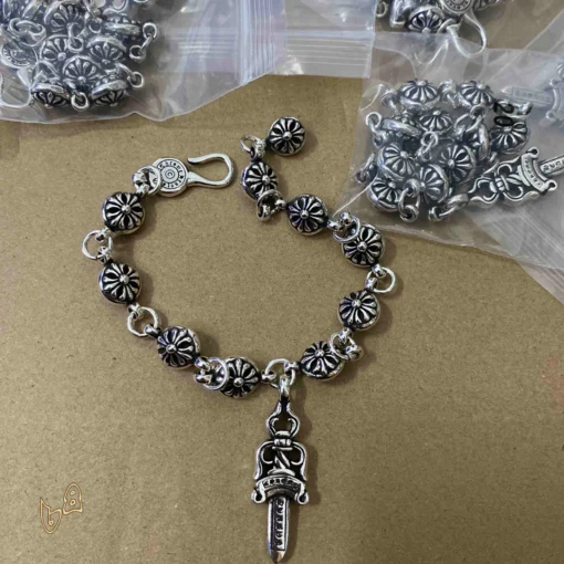 CH Cross Flower Ball Bracelet  - CH0072 - Image 7