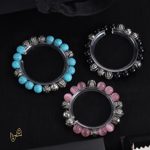 CH Cross Flower Ball Bracelet  - CH0073 - Image 2