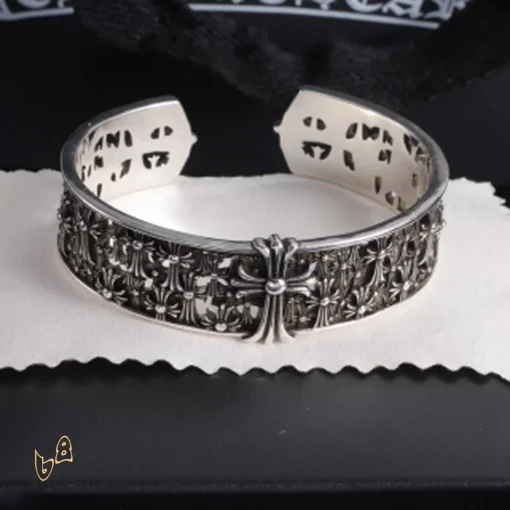CH Chunky Cross Link Cuff Bracelet - CH0080 - Image 2