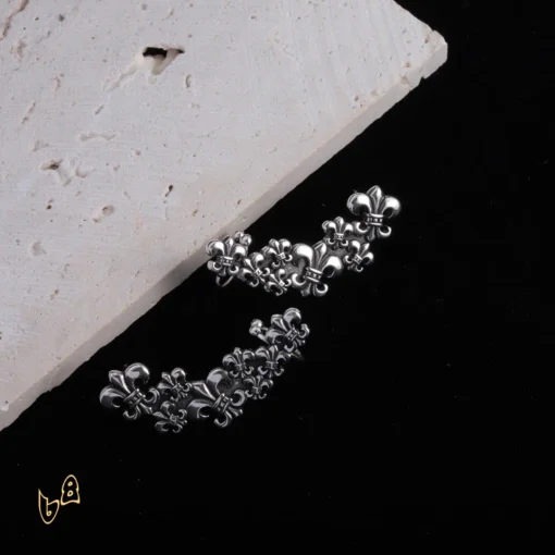 CH Fleur de Lis Stud Earrings - CH0146 - Image 3