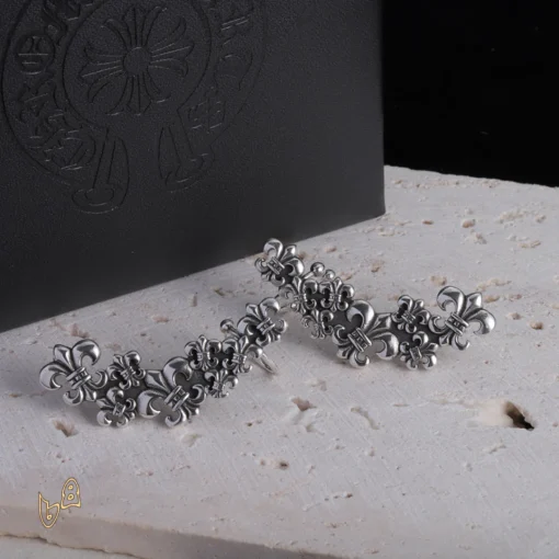 CH Fleur de Lis Stud Earrings - CH0146 - Image 5