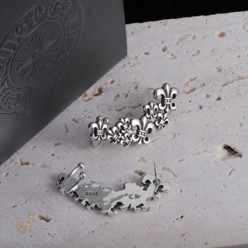 CH Fleur de Lis Stud Earrings - CH0146 - Image 6