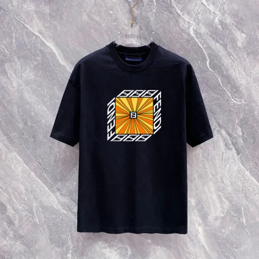 FD Logo-Print Cotton T-Shirt - FD0012 - Image 6