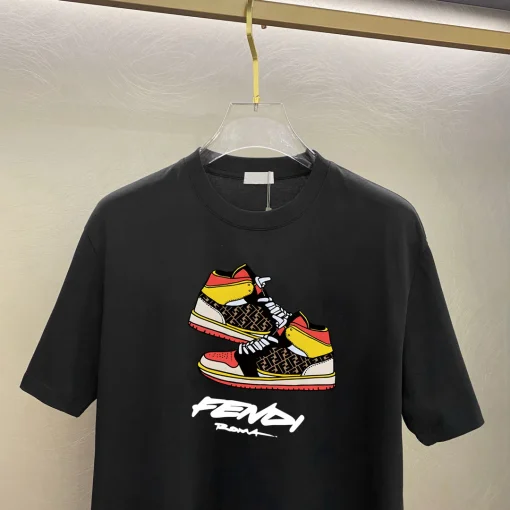 FD Logo-Print Cotton T-Shirt - FD0014 - Image 4