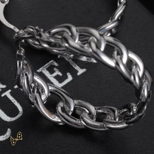 McQueen Silver Chain Earrings - MCQ0020 - Image 6