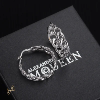 McQueen Silver Chain Earrings - MCQ0020 - Silver