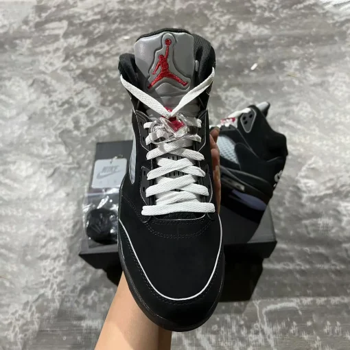 [Premium] AJ 5 Black Metallic Reimagined Shoes Sneakers – nk0004216 - Image 3