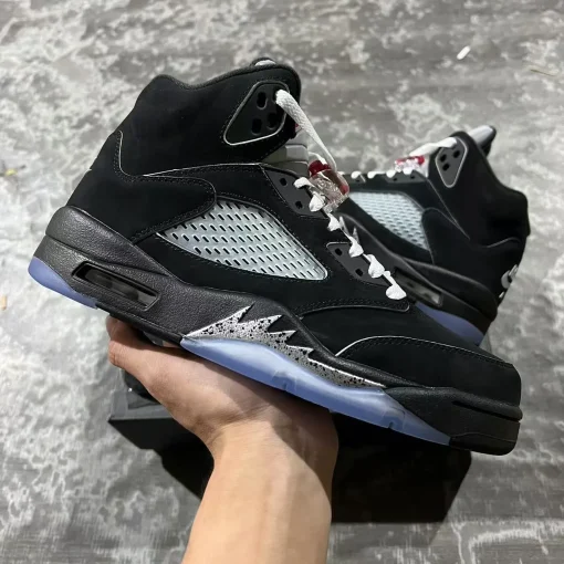 [Premium] AJ 5 Black Metallic Reimagined Shoes Sneakers – nk0004216 - Image 5