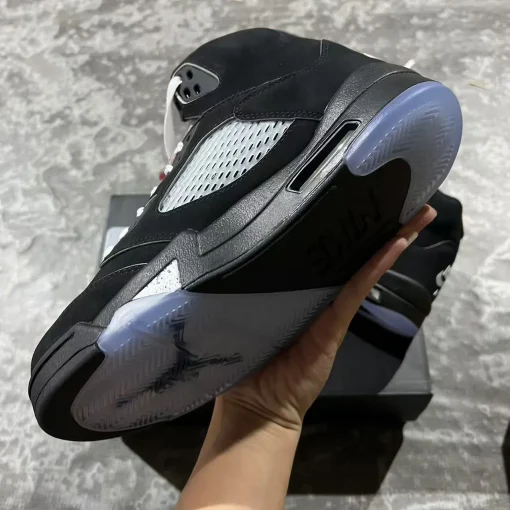 [Premium] AJ 5 Black Metallic Reimagined Shoes Sneakers – nk0004216 - Image 6