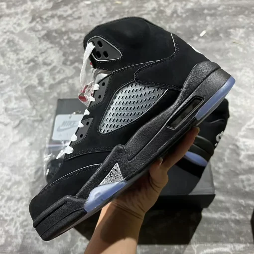 [Premium] AJ 5 Black Metallic Reimagined Shoes Sneakers – nk0004216 - Image 7