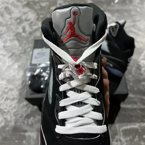 [Premium] AJ 5 Black Metallic Reimagined Shoes Sneakers – nk0004216 - Image 8