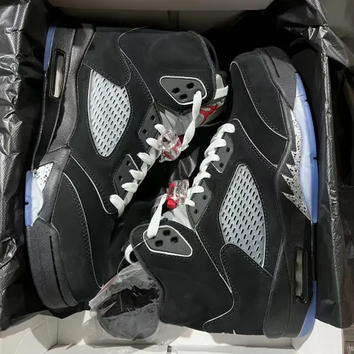 [Premium] AJ 5 Black Metallic Reimagined Shoes Sneakers – nk0004216 - Image 9