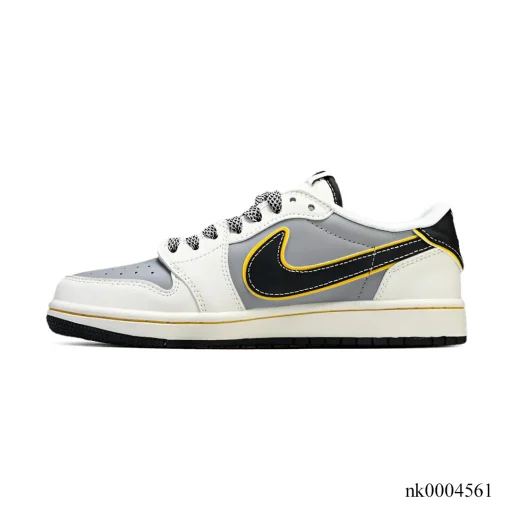 Travis Scott x Xiaomi x AJ 1 Low SP OG Light Grey Black Yellow Shoes Sneakers – nk0004561 - Image 2