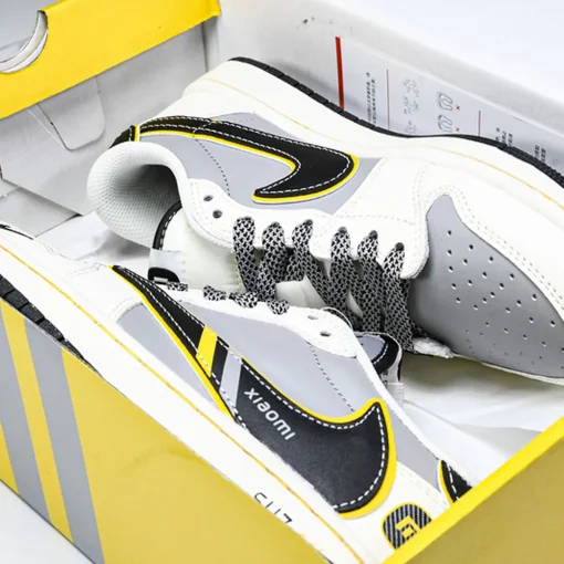 Travis Scott x Xiaomi x AJ 1 Low SP OG Light Grey Black Yellow Shoes Sneakers – nk0004561 - Image 8